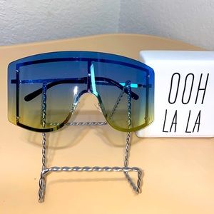 Blue & yellow motor sport shades